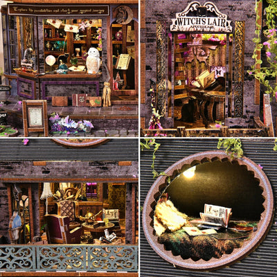 Magic Castle rooms: apothecary, witch's lair, study