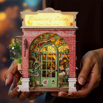 Blossomary Atelier DIY Book Nook Kit by HiNooki – Miniature Bookshelf Insert | Book Lovers Gift, Cozy Home Decor.