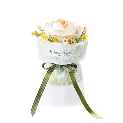 White Camellia DIY 3D puzzle finished floral display