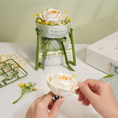 White Camellia DIY puzzle gift presentation
