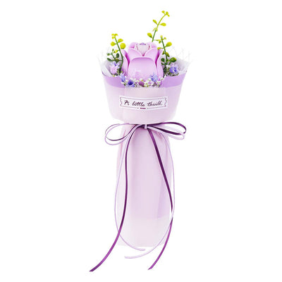 Purple Rose DIY Bouquet 3D puzzle finished display
