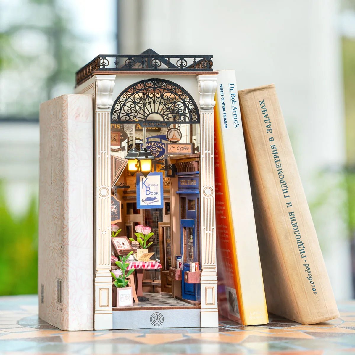 Arcade Dating DIY Book Nook Kit by HiNooki – Miniature Bookshelf Insert | Book Lovers Gift, Cozy Home Decor.