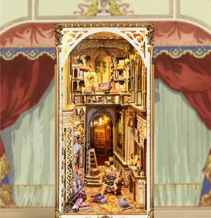 Baroque Dreams DIY Book Nook Kit by HiNooki – Miniature Bookshelf Insert | Book Lovers Gift, Cozy Home Decor.