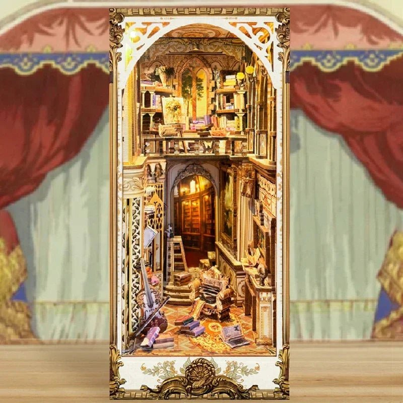 Baroque Dreams DIY Book Nook Kit by HiNooki – Miniature Bookshelf Insert | Book Lovers Gift, Cozy Home Decor.