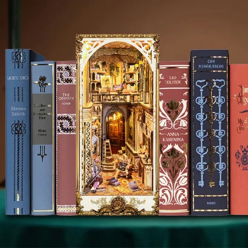Baroque Dreams DIY Book Nook Kit by HiNooki – Miniature Bookshelf Insert | Book Lovers Gift, Cozy Home Decor.