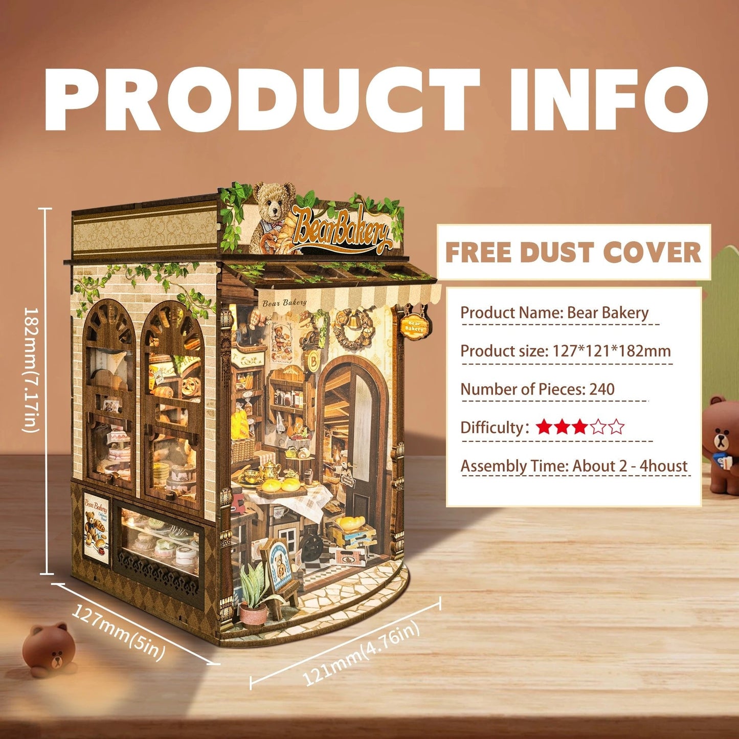 HiNooki - Bear BakeryBook Nook