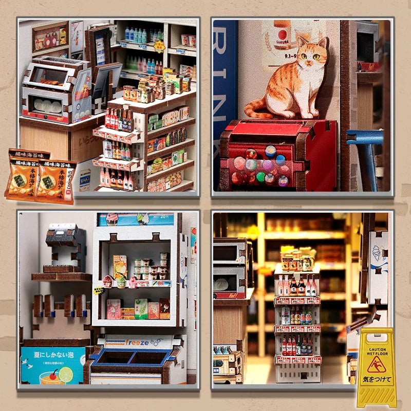HiNooki - Beika - cho Convenience StoreDIY Miniature House