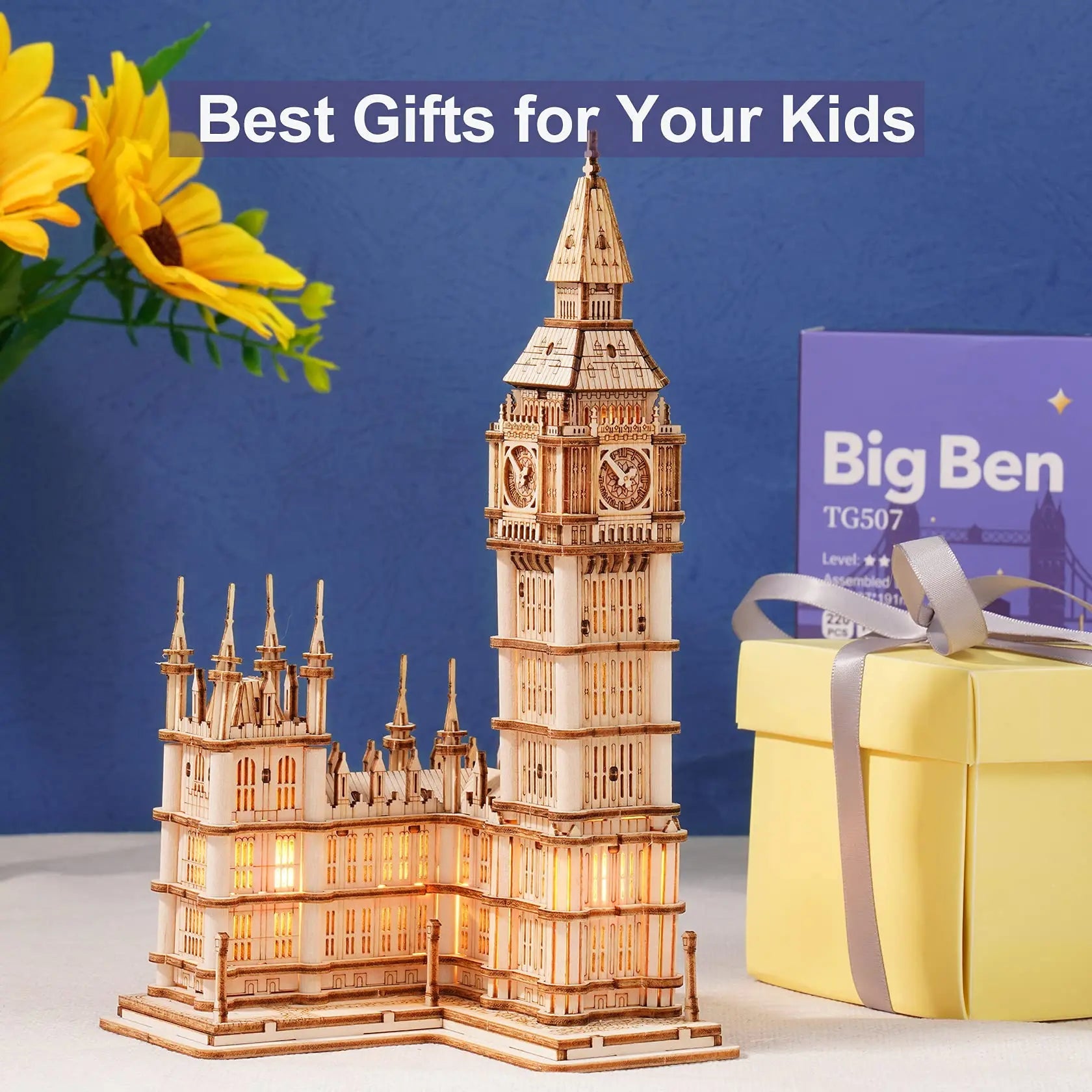 Big Ben DIY Book Nook Kit by HiNooki – Miniature Bookshelf Insert | Book Lovers Gift, Cozy Home Decor.
