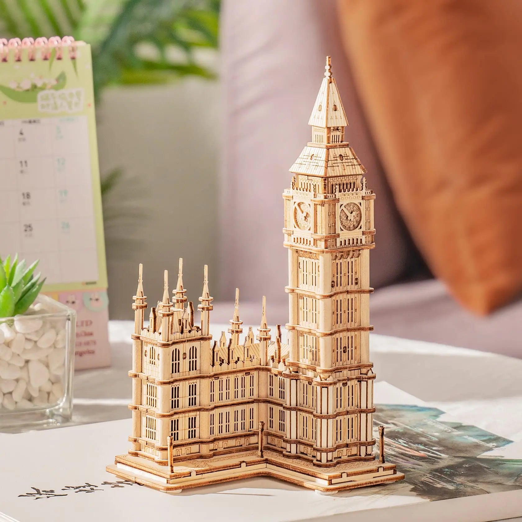 Big Ben DIY Book Nook Kit by HiNooki – Miniature Bookshelf Insert | Book Lovers Gift, Cozy Home Decor.