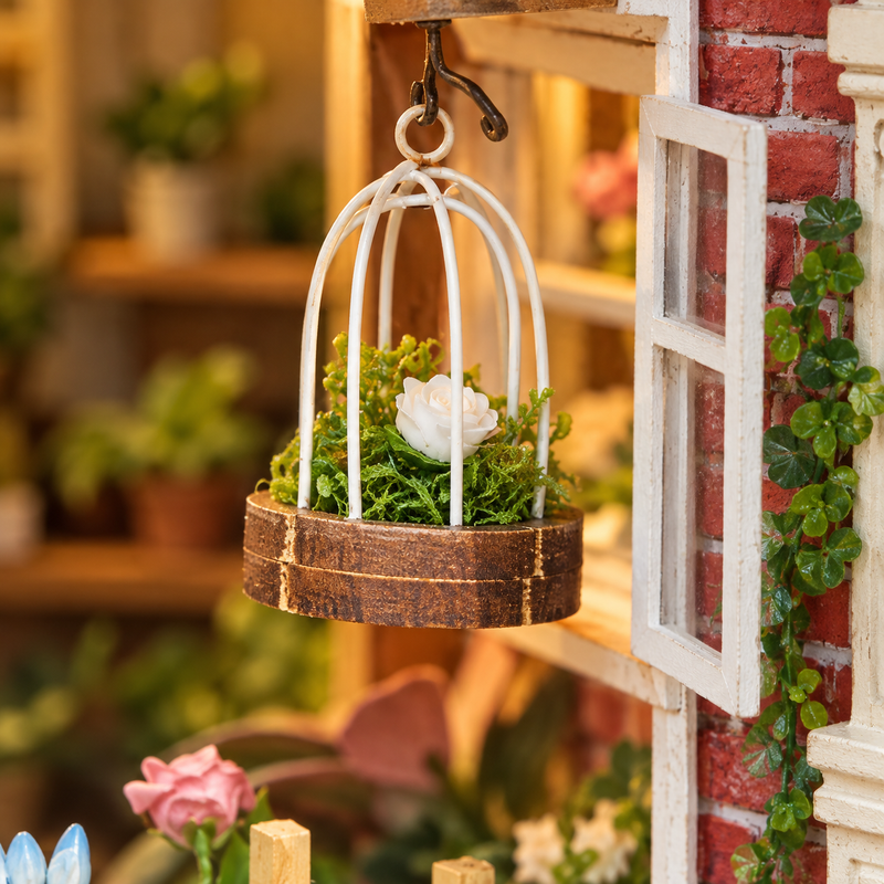 A tiny garden, suspended