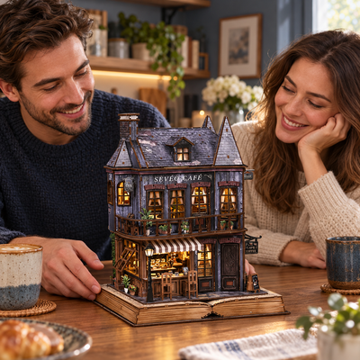 Book Corner Cafe — handmade gift scene