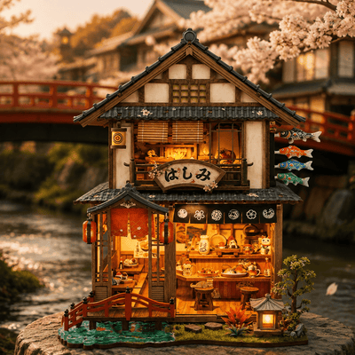 HiNooki - Bridgeside MachiyaDIY Miniature House Kit