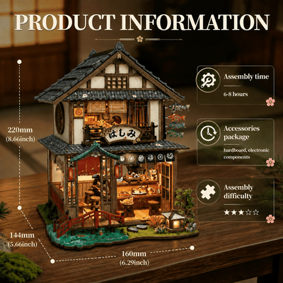 HiNooki - Bridgeside MachiyaDIY Miniature House Kit