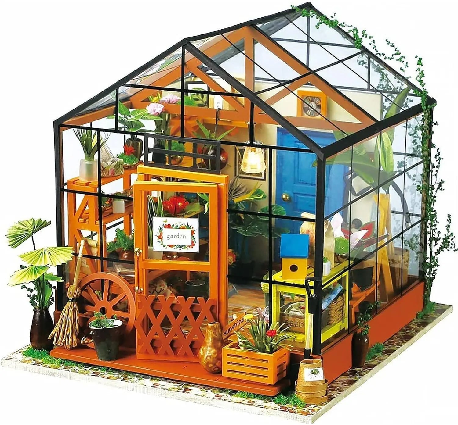 Cathy's Flower House DIY Book Nook Kit by HiNooki – Miniature Bookshelf Insert | Book Lovers Gift, Cozy Home Decor.