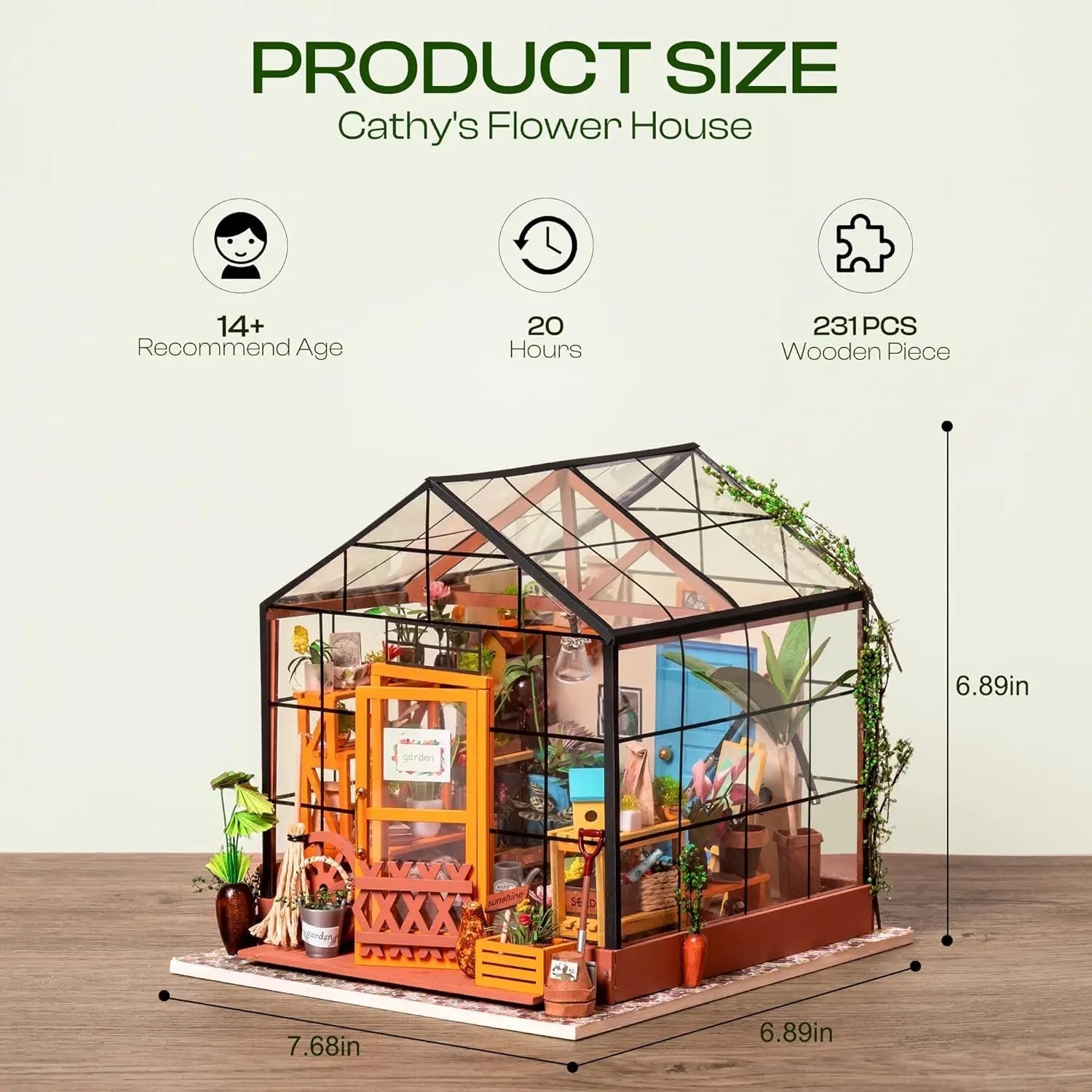 HiNooki - Cathy's Flower HouseDIY Miniature House