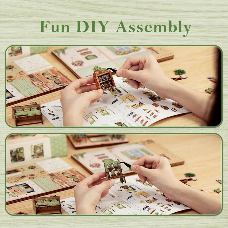 Champs Elysees Florist DIY Book Nook Kit by HiNooki – Miniature Bookshelf Insert | Book Lovers Gift, Cozy Home Decor.