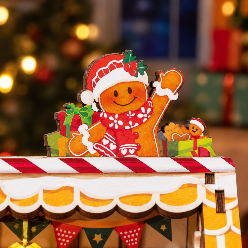 A gingerbread welcome from the roof
