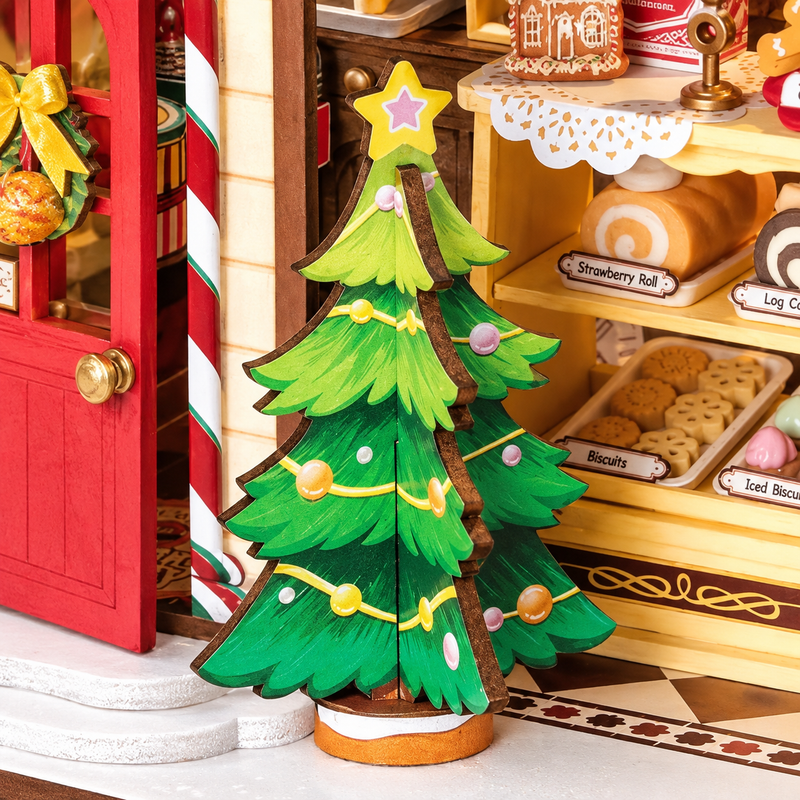 A little tree by the bakery door