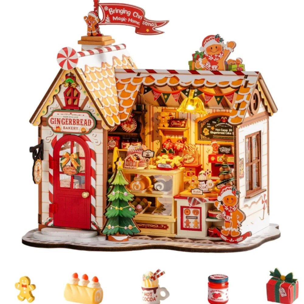 HiNooki - Christmas Gingerbread HouseDIY Miniature House