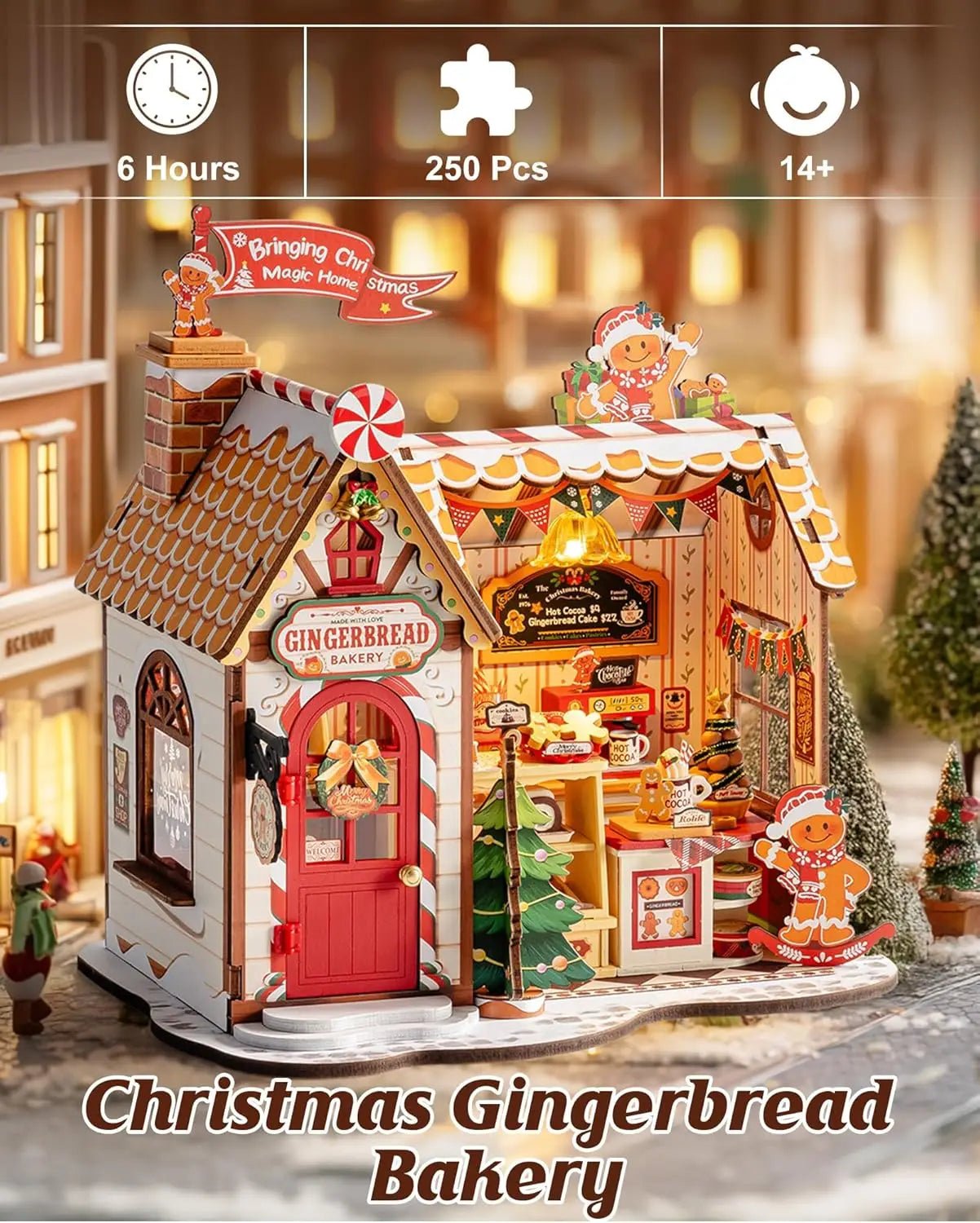 HiNooki - Christmas Gingerbread HouseDIY Miniature House