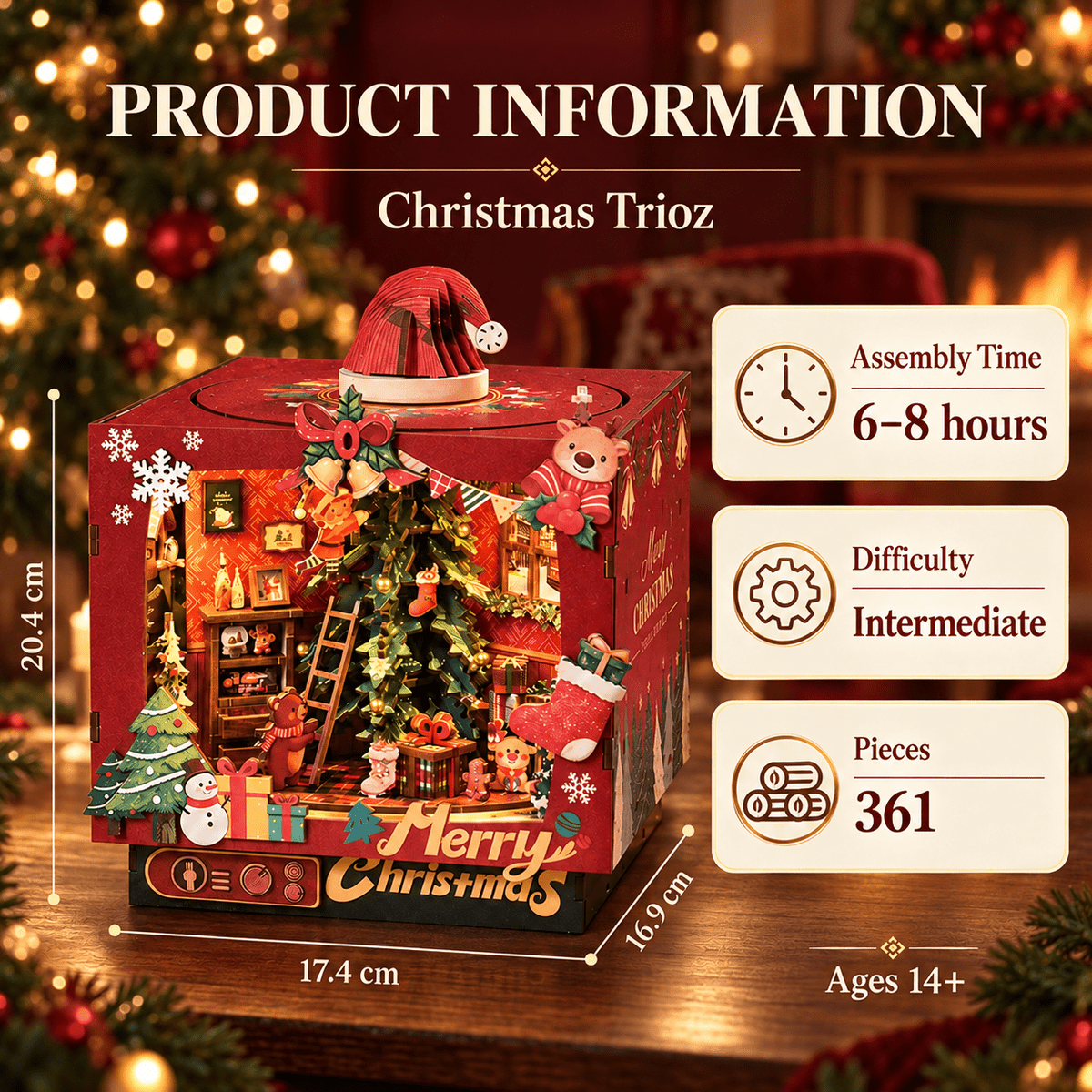 HiNooki - Christmas TriozDIY Mechanical Model Kit