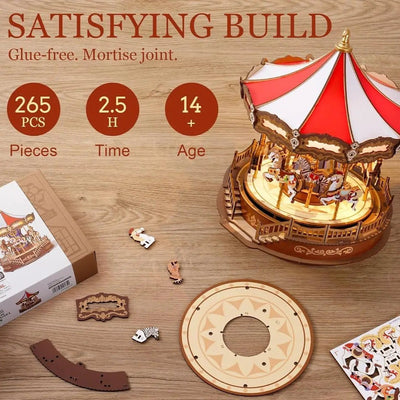 HiNooki - Classic Carousel3D Wooden Puzzles