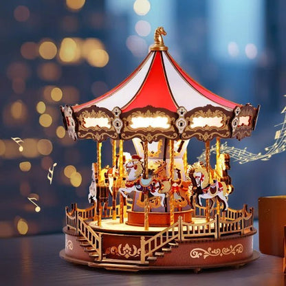 HiNooki - Classic Carousel3D Wooden Puzzles