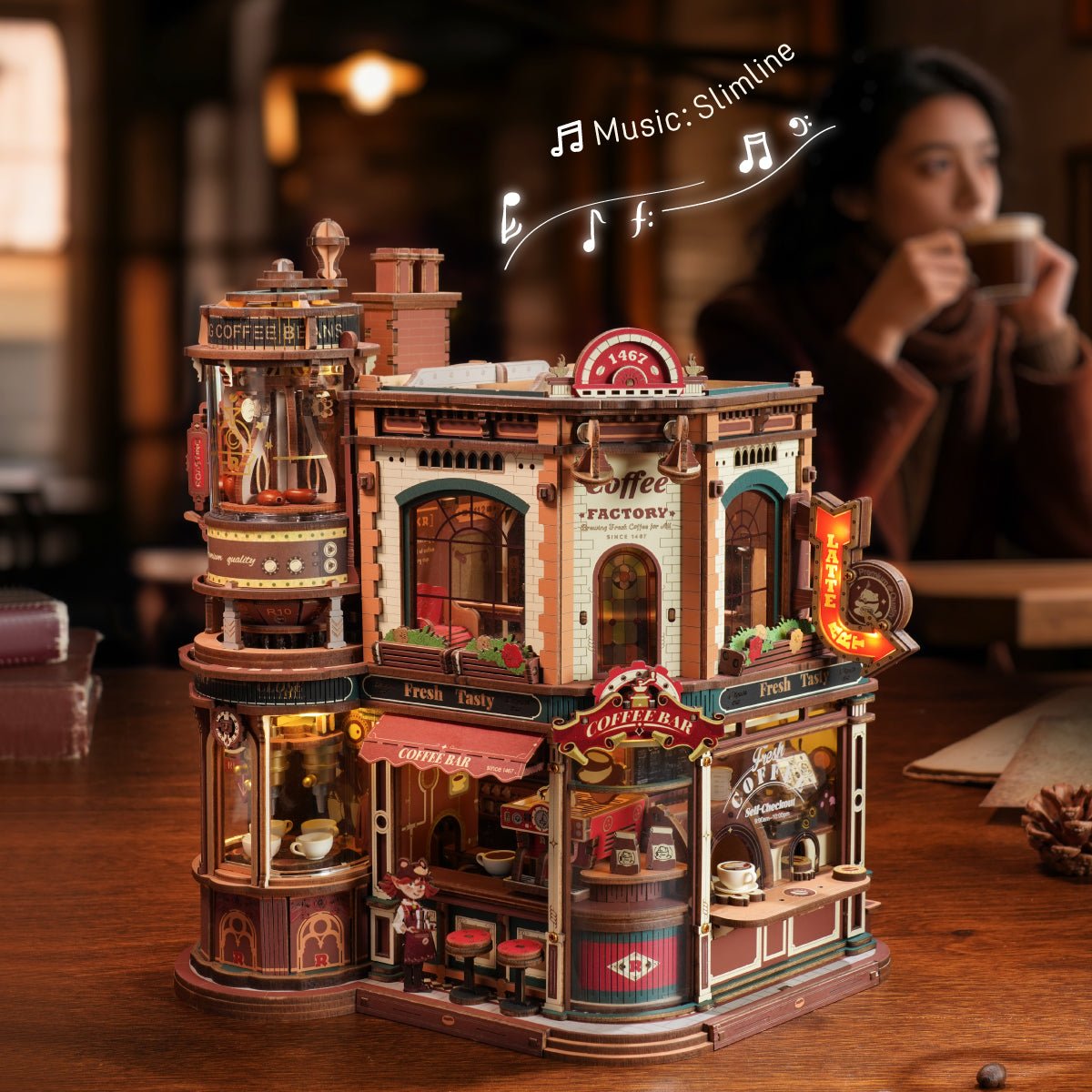 HiNooki - Coffee Factory3D Wooden Puzzles