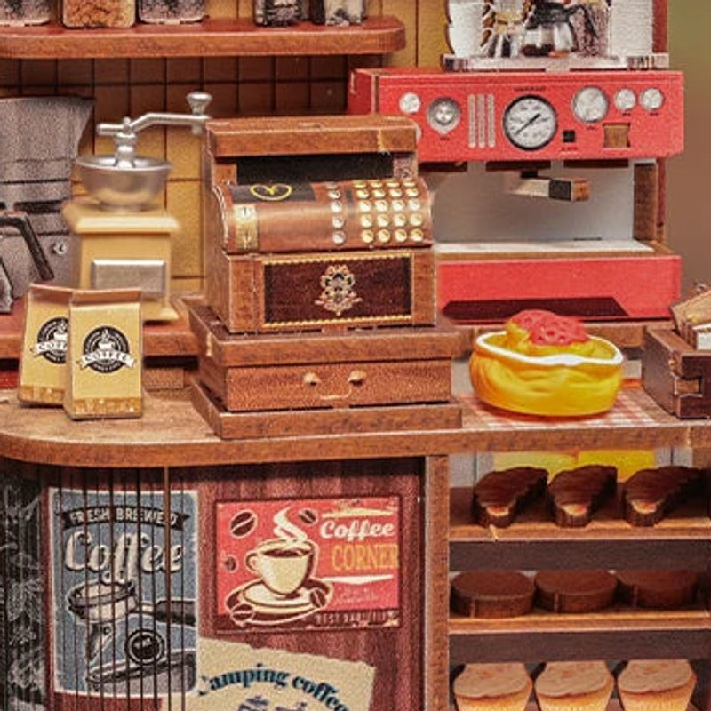 Coffee, pastries and an old-fashioned till