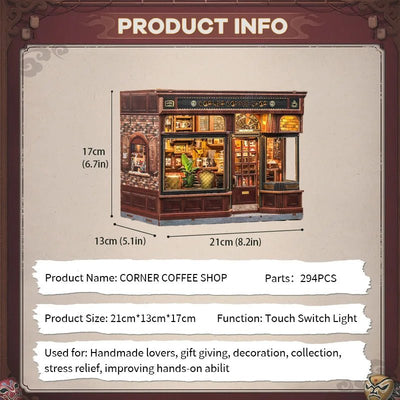 HiNooki - Corner Coffee ShopDIY Miniature House