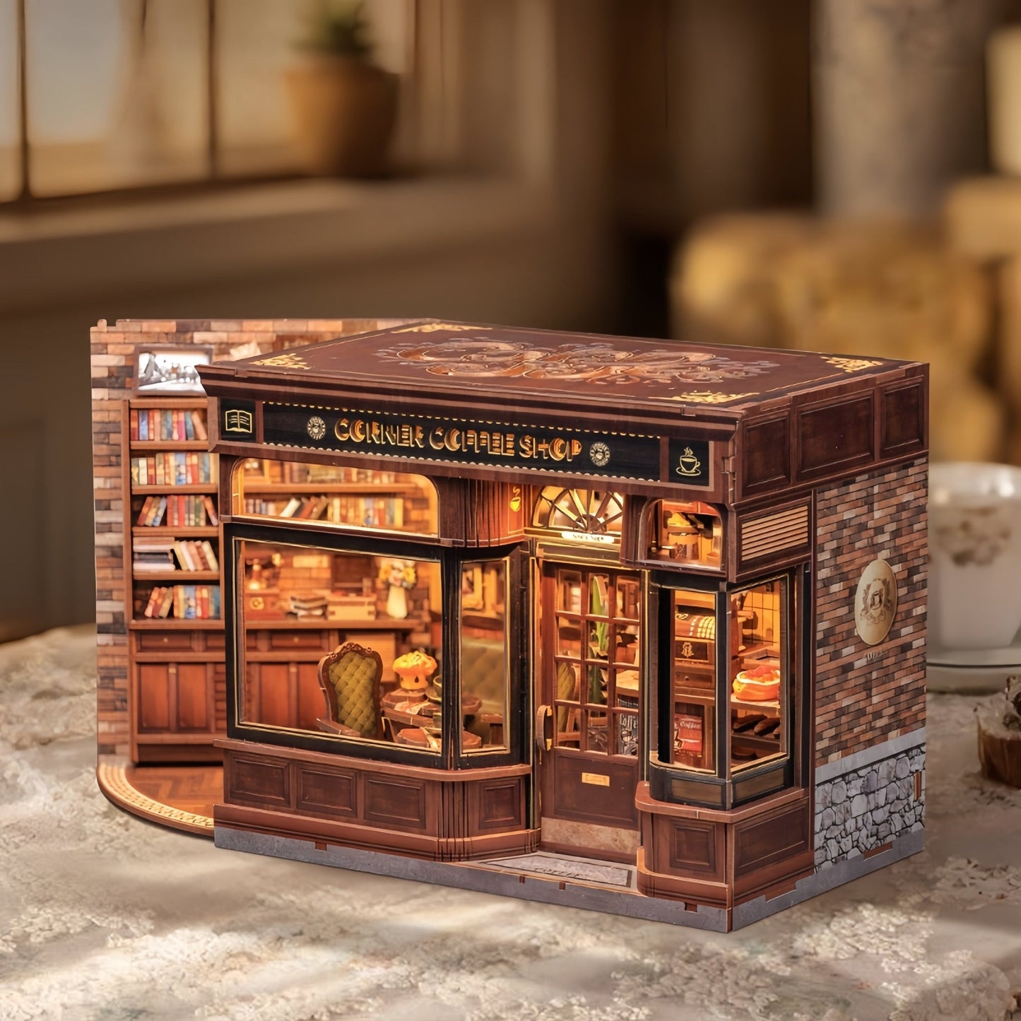 HiNooki - Corner Coffee ShopDIY Miniature House