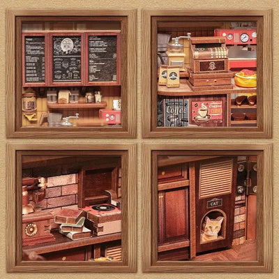 HiNooki - Corner Coffee ShopDIY Miniature House