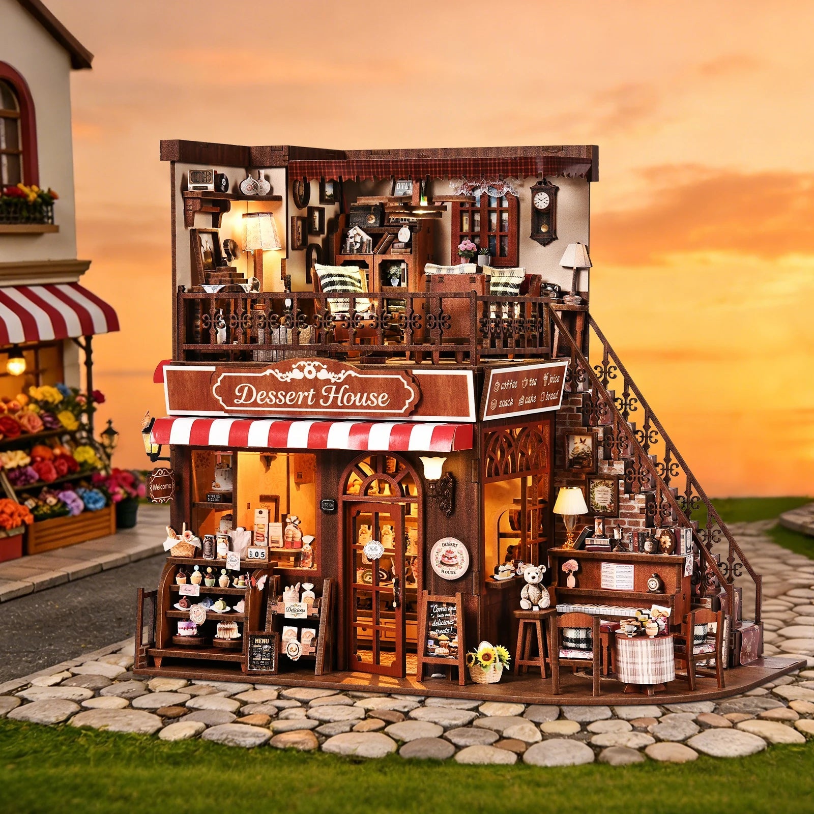 HiNooki - Corner Dessert HouseDIY Miniature House
