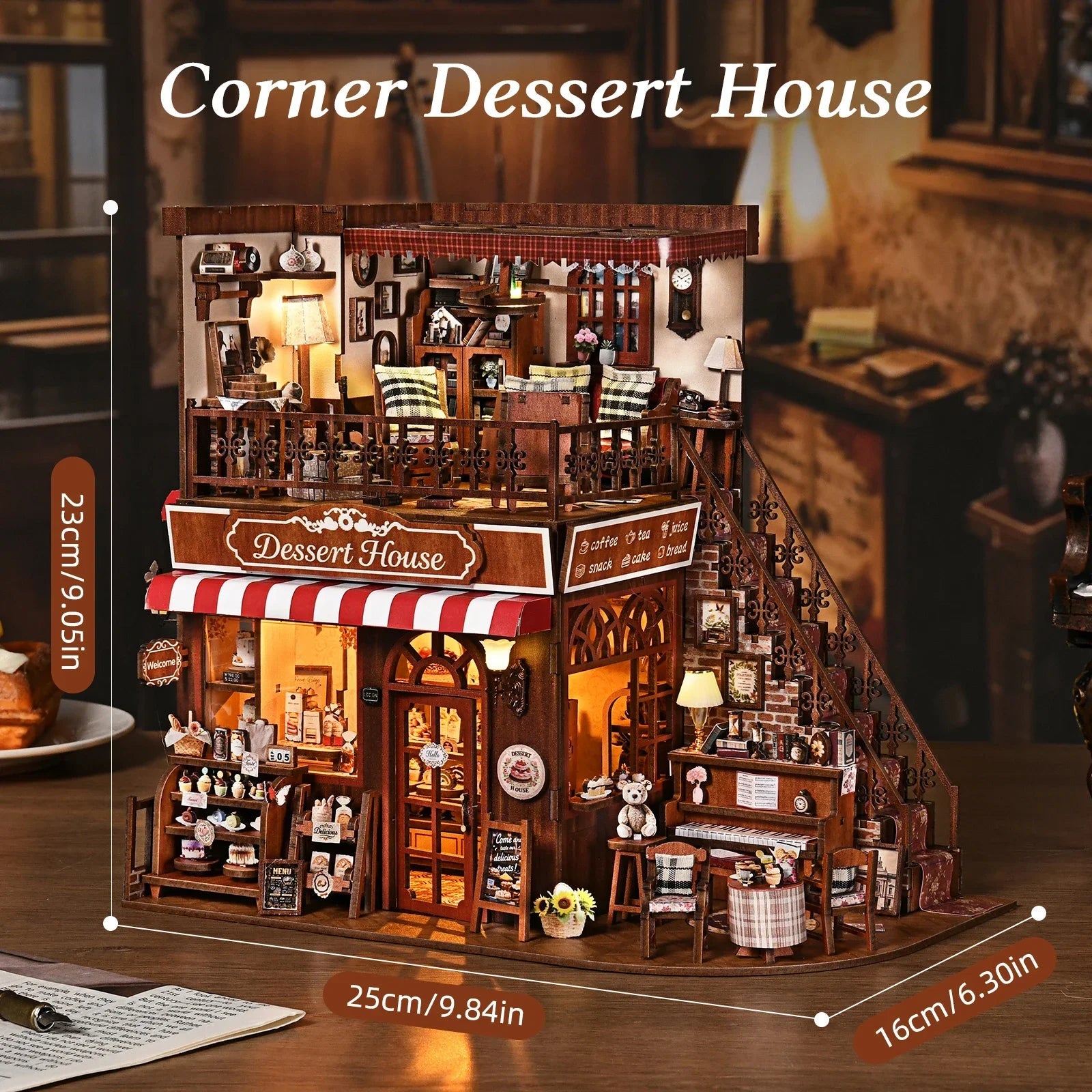 HiNooki - Corner Dessert HouseDIY Miniature House