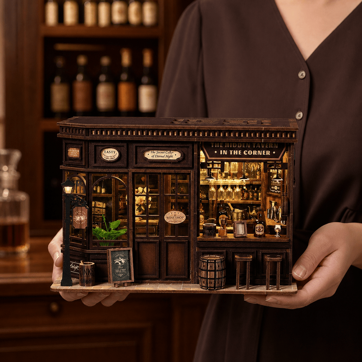 HiNooki - Corner TavernDIY Miniature House