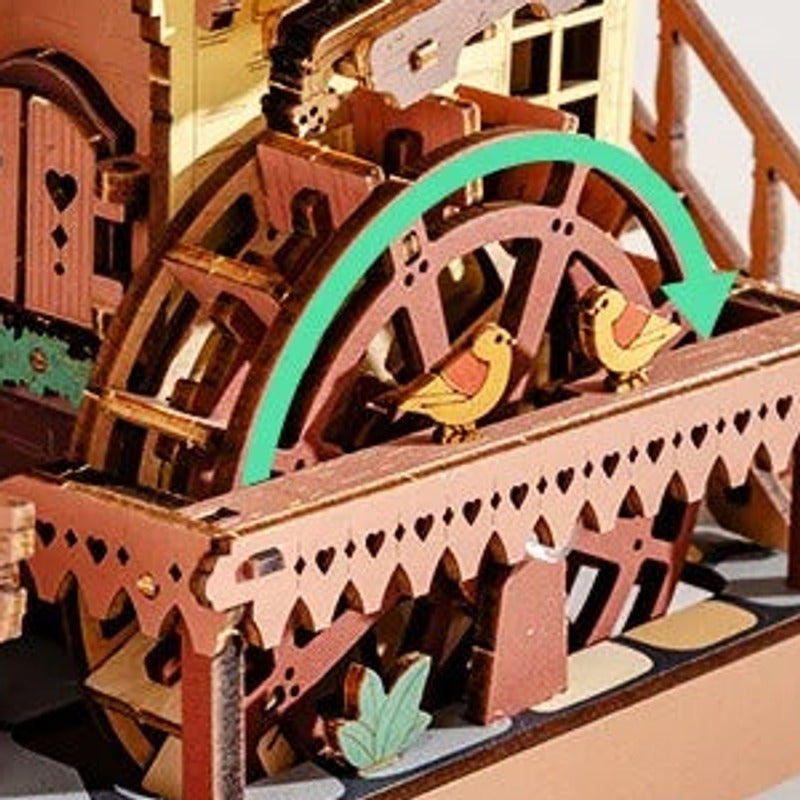 A water wheel that turns