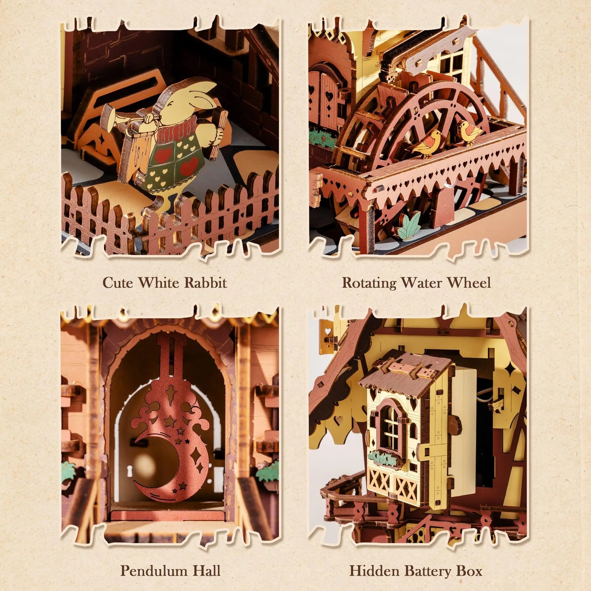 HiNooki - Cuckoo Clock3D Wooden Puzzles