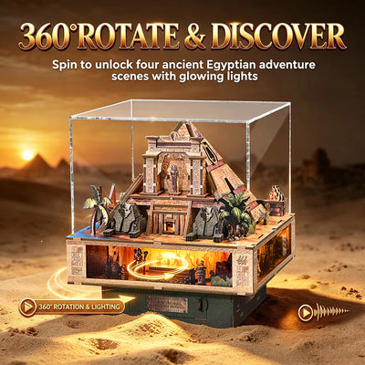 Desert Secret Journey display base and controls for rotation and music