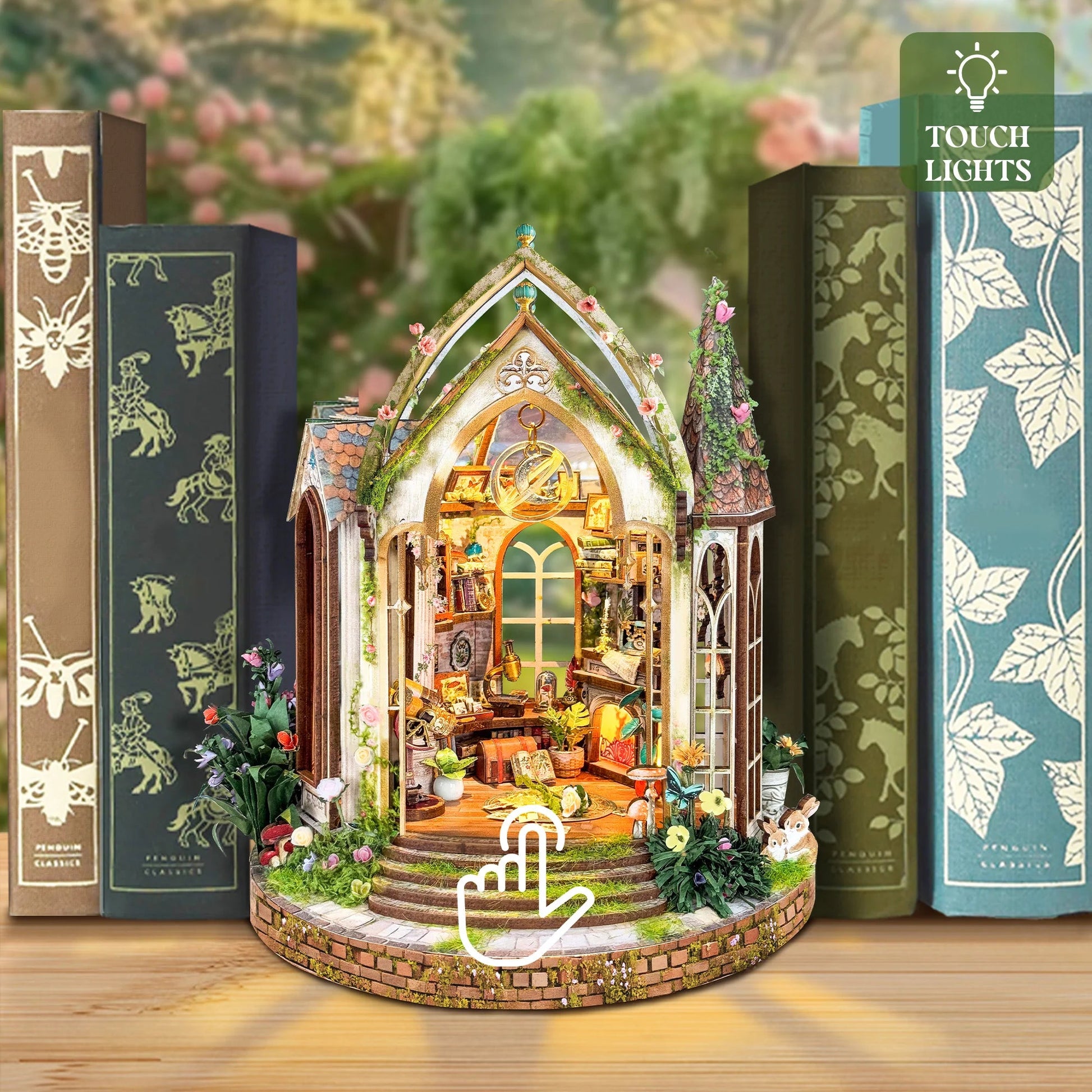 Dreamland Floral Studio DIY Book Nook Kit by HiNooki – Miniature Bookshelf Insert | Book Lovers Gift, Cozy Home Decor.