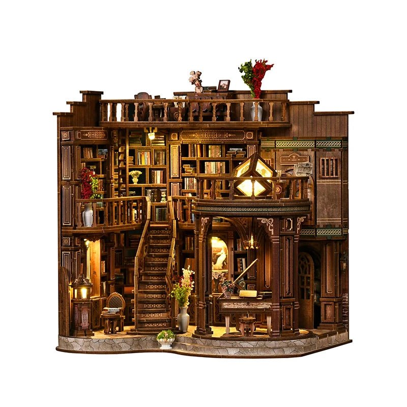 Dreamy Book Hall DIY Book Nook Kit by HiNooki – Miniature Bookshelf Insert | Book Lovers Gift, Cozy Home Decor.