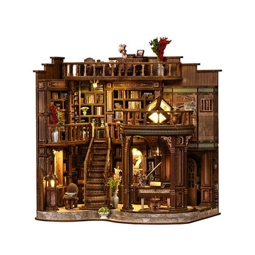 Dreamy Book Hall DIY Book Nook Kit by HiNooki – Miniature Bookshelf Insert | Book Lovers Gift, Cozy Home Decor.