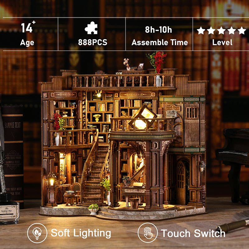 HiNooki - Dreamy Book HallDIY Miniature House