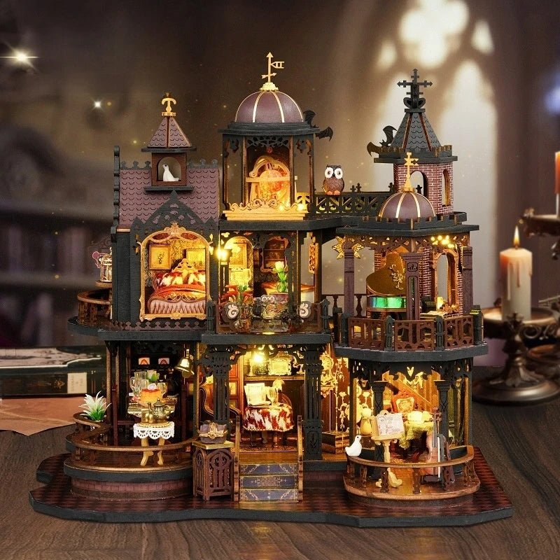 Edinburgh Castle DIY Book Nook Kit by HiNooki – Miniature Bookshelf Insert | Book Lovers Gift, Cozy Home Decor.