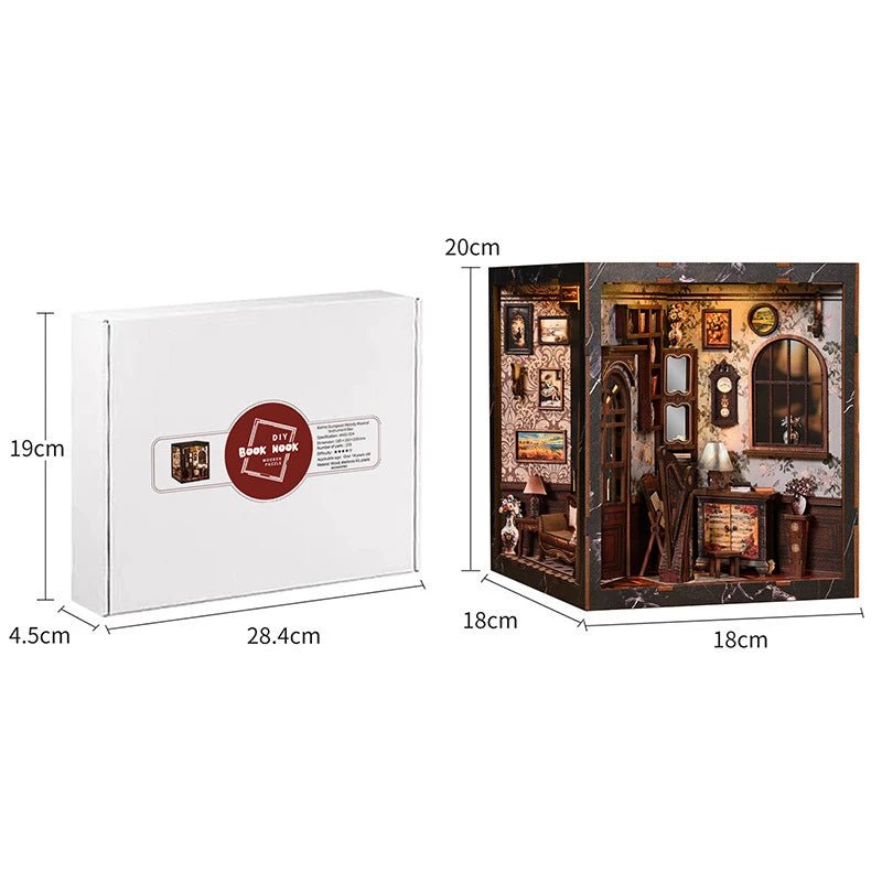 HiNooki - European Melody Musical Instrument BoxBook Nook