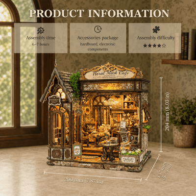 HiNooki - Floral Mark CaféDIY Miniature House