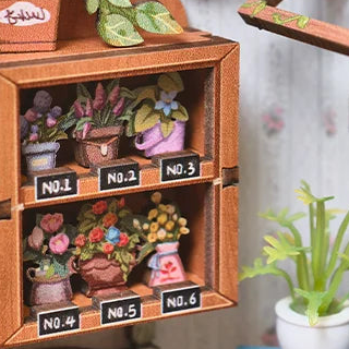 Six little flower cubbies