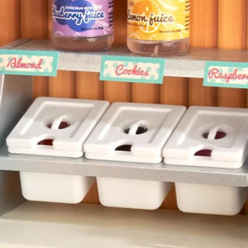 Toppings lined up neatly