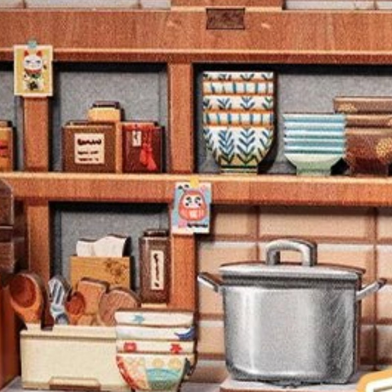 Bowls above the cooking pot