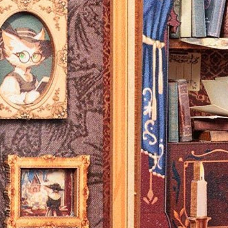 Portraits on the patterned wall