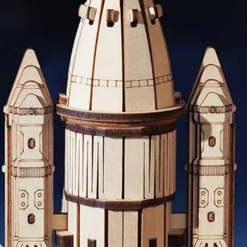Twin boosters beside the tank